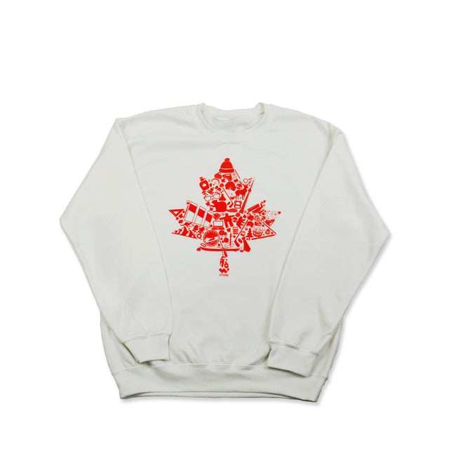 Picture of UWaterloo Maple Leaf Crewneck - White