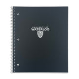 Picture of UWaterloo 1 Subject Coil Notebook Colour: Black