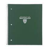 Picture of UWaterloo 1 Subject Coil Notebook Colour: Forest Green