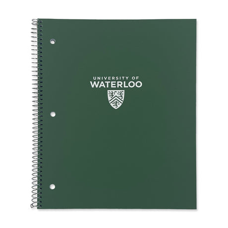 Picture of UWaterloo 1 Subject Coil Notebook Colour: Forest Green