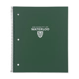 Picture of UWaterloo 1 Subject Coil Notebook - ForestGreen