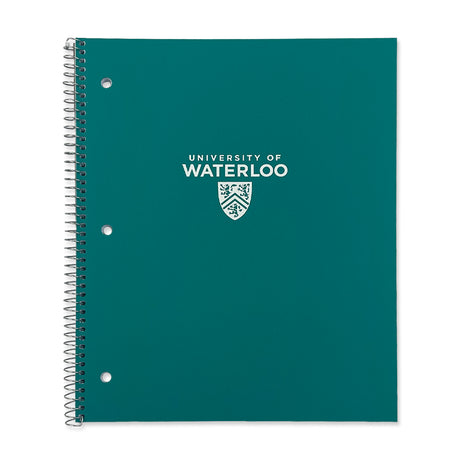 Picture of UWaterloo 1 Subject Coil Notebook Colour: Teal