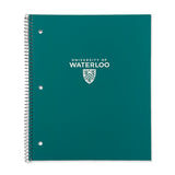 Picture of UWaterloo 1 Subject Coil Notebook - Teal