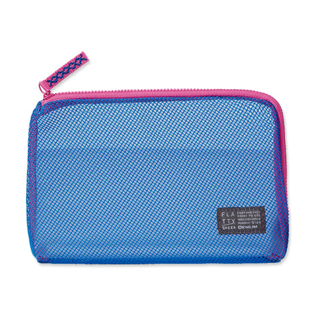 Picture of Medium Flatty Sheer Zipper Case - Blue