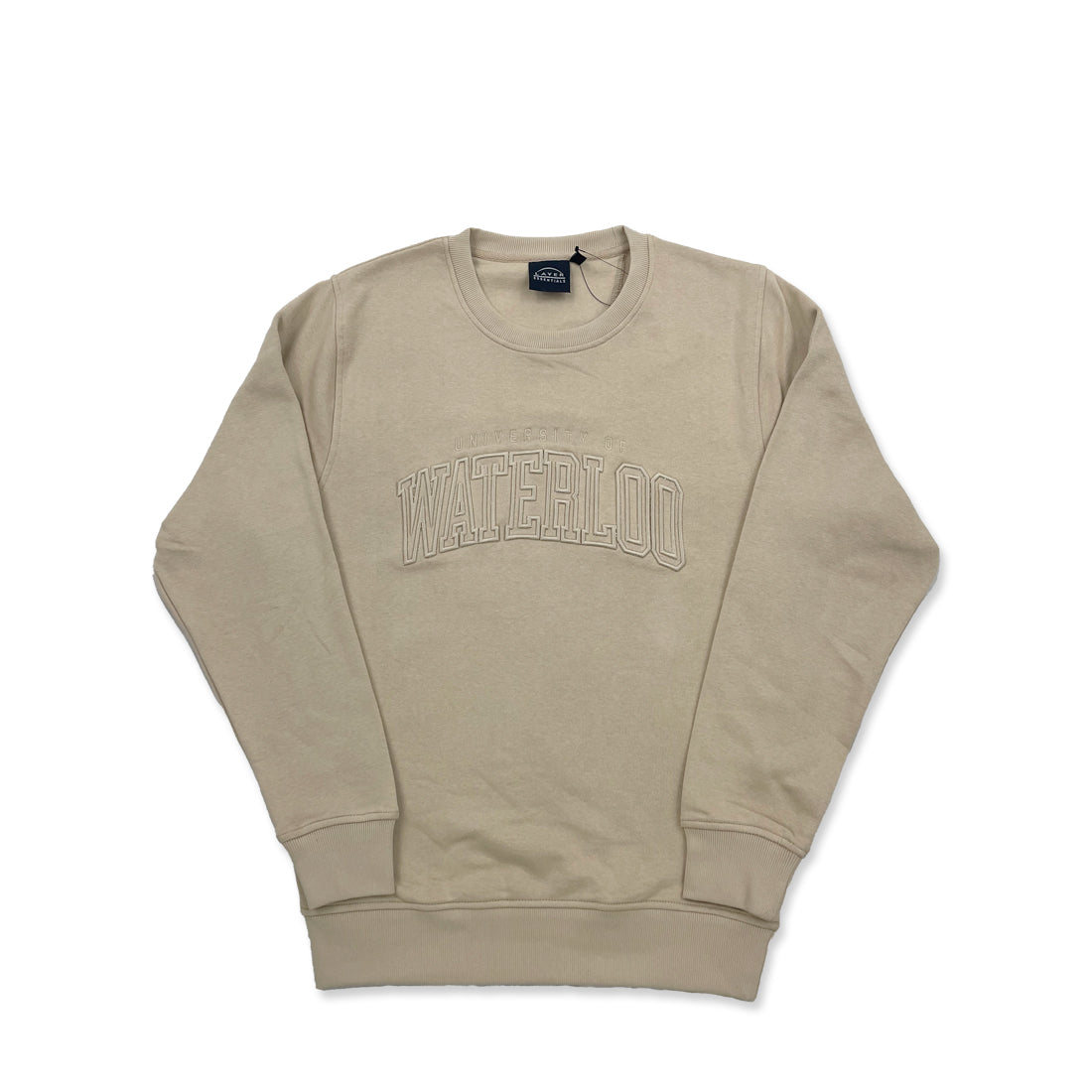 Picture of UWaterloo Outline Crewneck Colour: Light Brown
