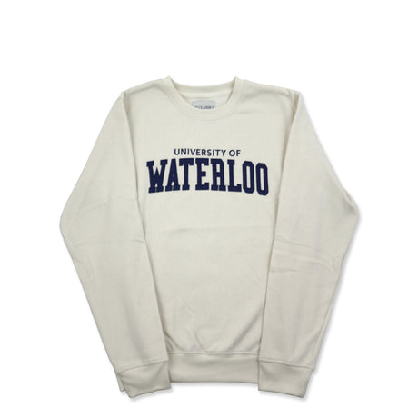 Picture of UWaterloo Soft Fleece Crewneck Colour: Navy Cream