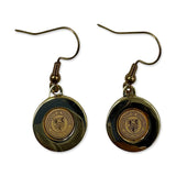 Picture of UWaterloo Ladies Gold Plated Pendant Earrings - Metallic Gold
