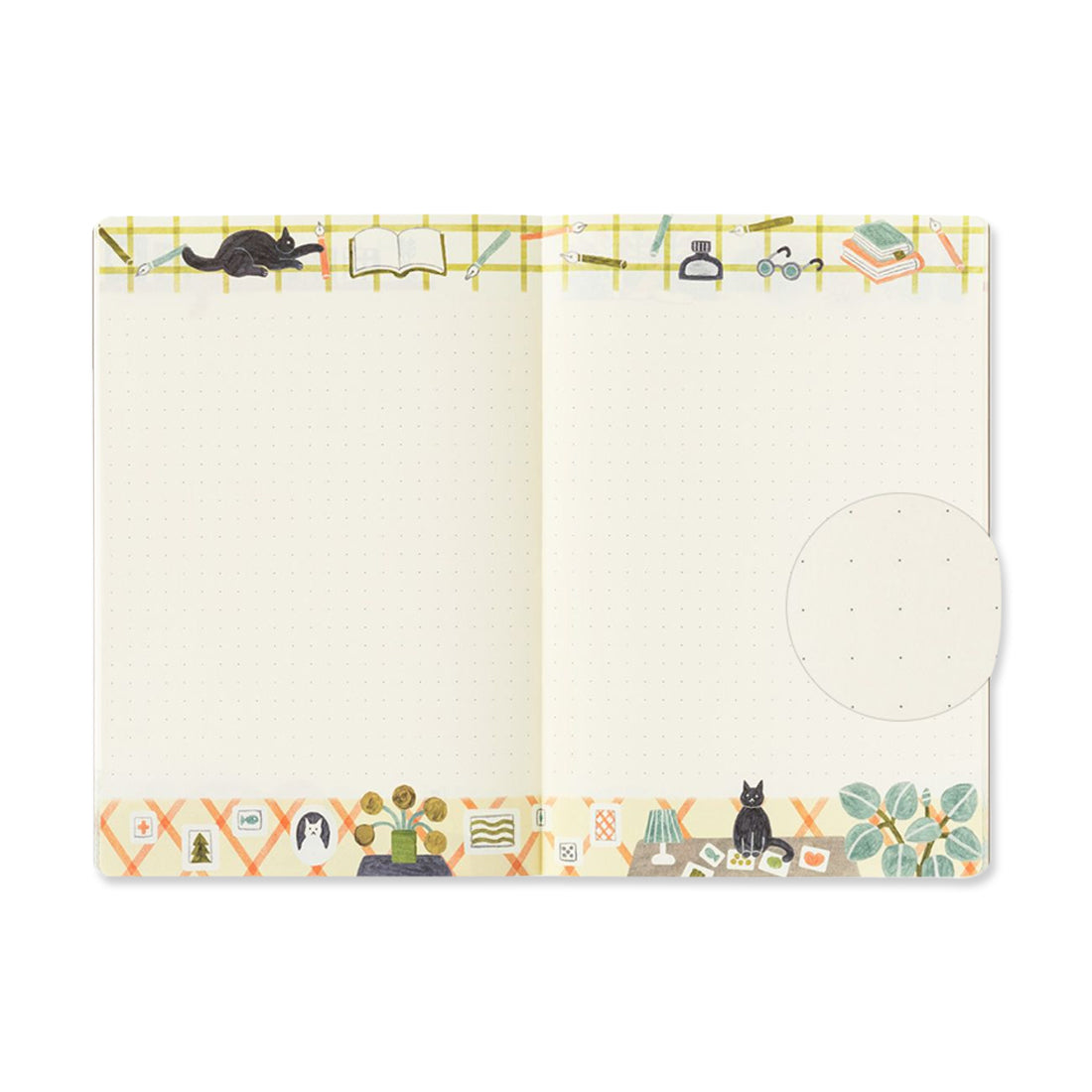 Picture of Midori B6 YURU LOG Notebook - CatPatterns