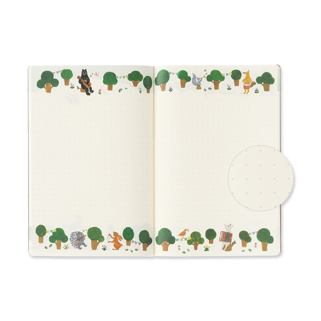 Picture of Midori B6 YURU LOG Notebook - ForestAnimalPatterns