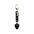 Picture of Heart on Chain Charm Colour: Black