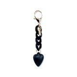 Picture of Heart on Chain Charm Colour: Black