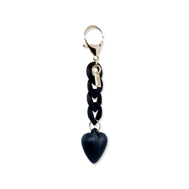 Picture of Heart on Chain Charm Colour: Black