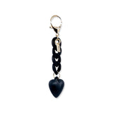 Picture of Heart on Chain Charm - Black