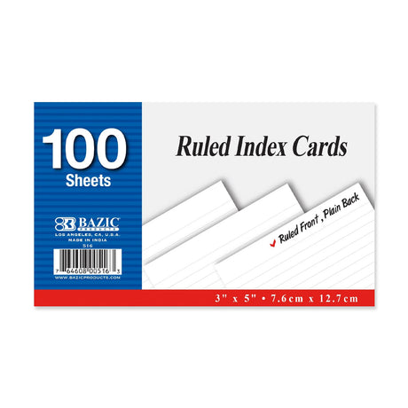 Picture of 3x5 Lined Index Cards