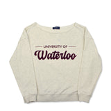 Picture of UWaterloo Open Neck Crewneck - Athletic Grey