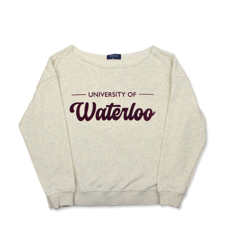 Picture of UWaterloo Open Neck Crewneck - Athletic Grey