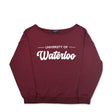 Picture of UWaterloo Open Neck Crewneck - Dark Red