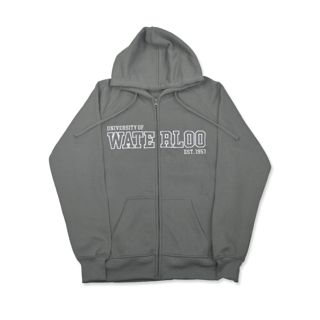 Picture of UWaterloo Varsity Full Zip Hoodie - Dark Grey