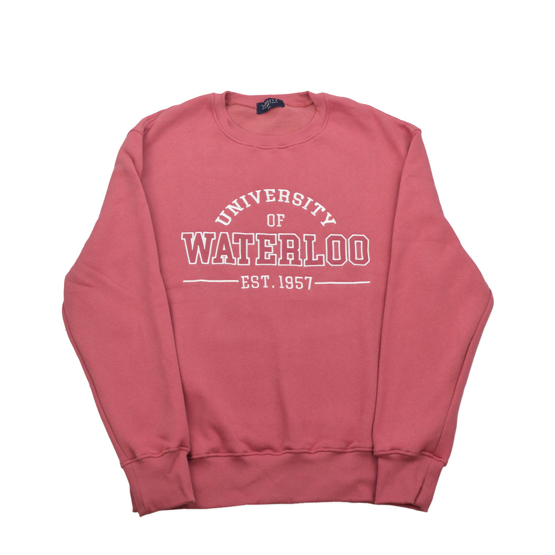 Picture of UWaterloo Pink Varsity Crewneck - Pink