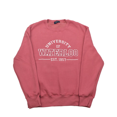 Picture of UWaterloo Pink Varsity Crewneck - Pink