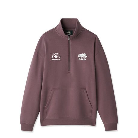 Picture of UWaterloo Roots Campus 1/4 Zip - Dark Brown