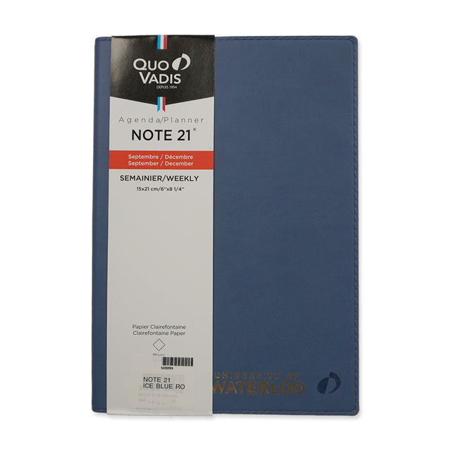 Picture of UWaterloo Quo Vadis Scholar Academic Agenda - Blue
