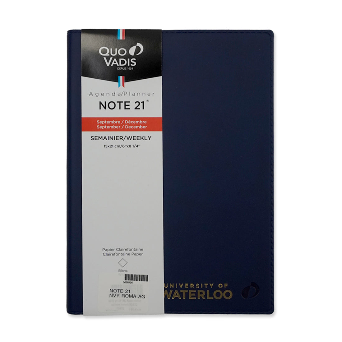 Picture of UWaterloo Quo Vadis Scholar Academic Agenda - Dark Blue