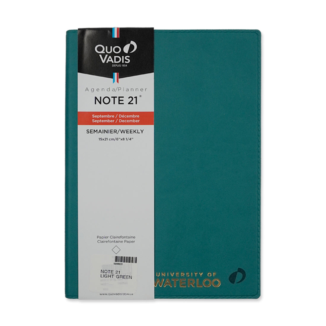Picture of UWaterloo Quo Vadis Scholar Academic Agenda - Light Green