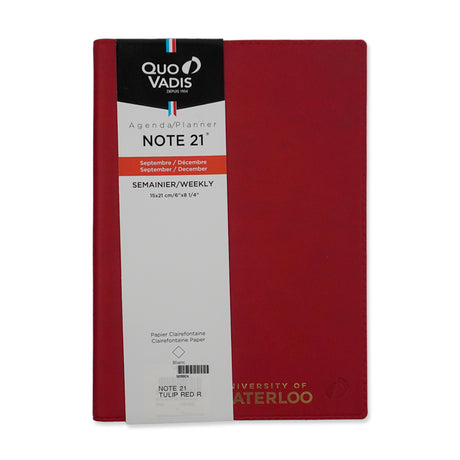 Picture of UWaterloo Quo Vadis Scholar Academic Agenda - Red