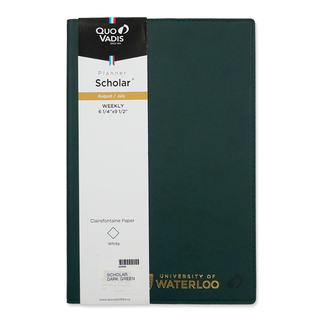 Picture of UWaterloo Quo Vadis Note 21 Academic Agenda - Dark Green