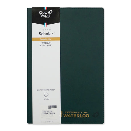 Picture of UWaterloo Quo Vadis Note 21 Academic Agenda - Dark Green