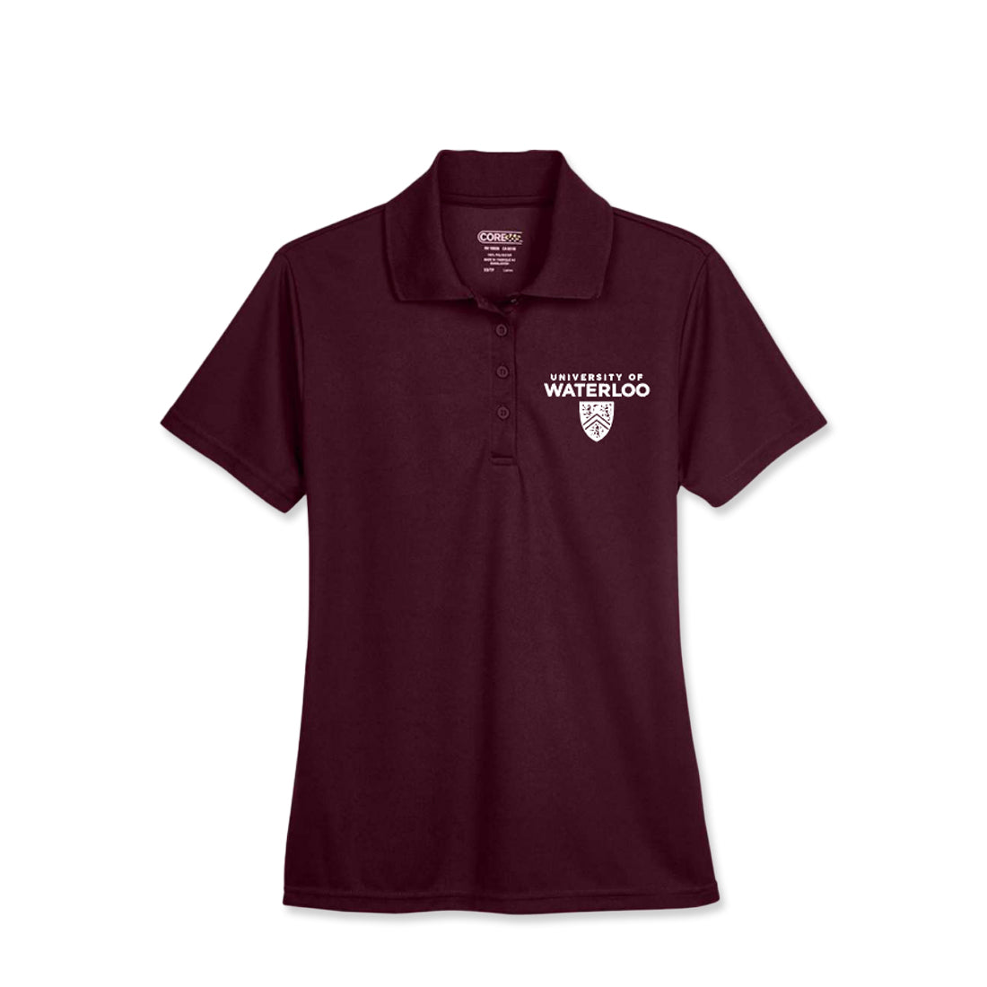 Picture of UWaterloo Ladies Staff Polo - Burgundy