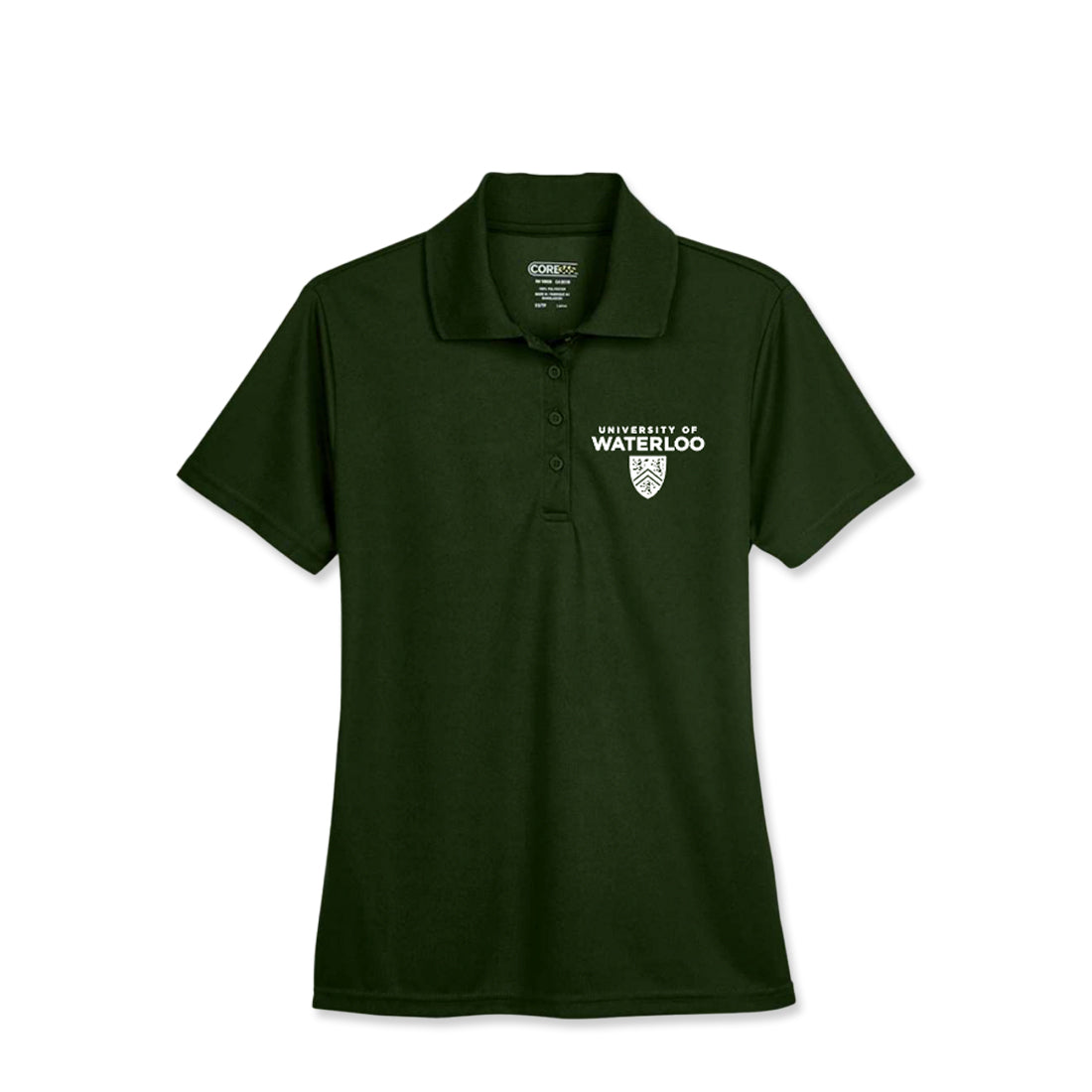 Picture of UWaterloo Ladies Staff Polo - ForestGreen