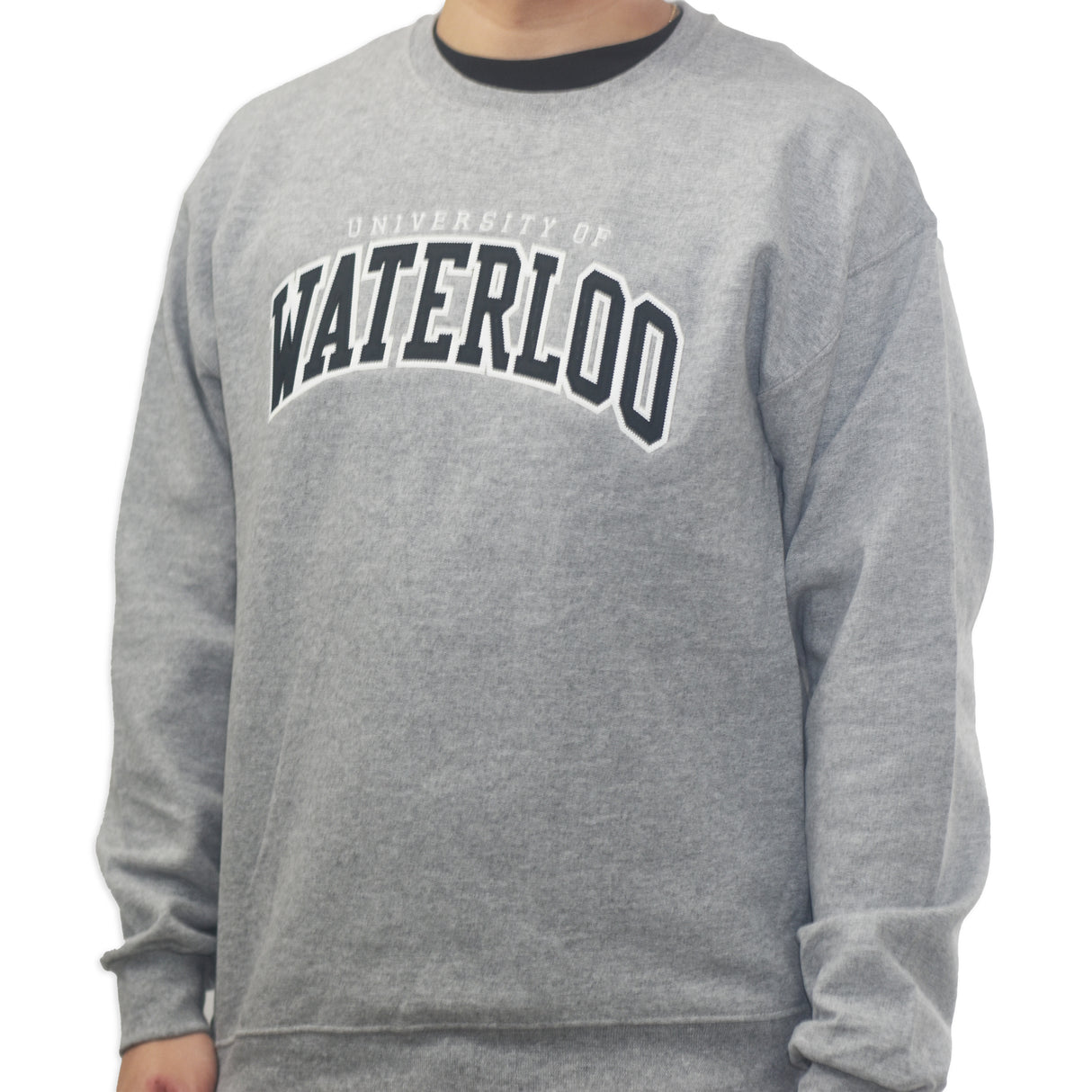 Alternate view of UWaterloo Classic Crewneck Colour: Athletic Grey