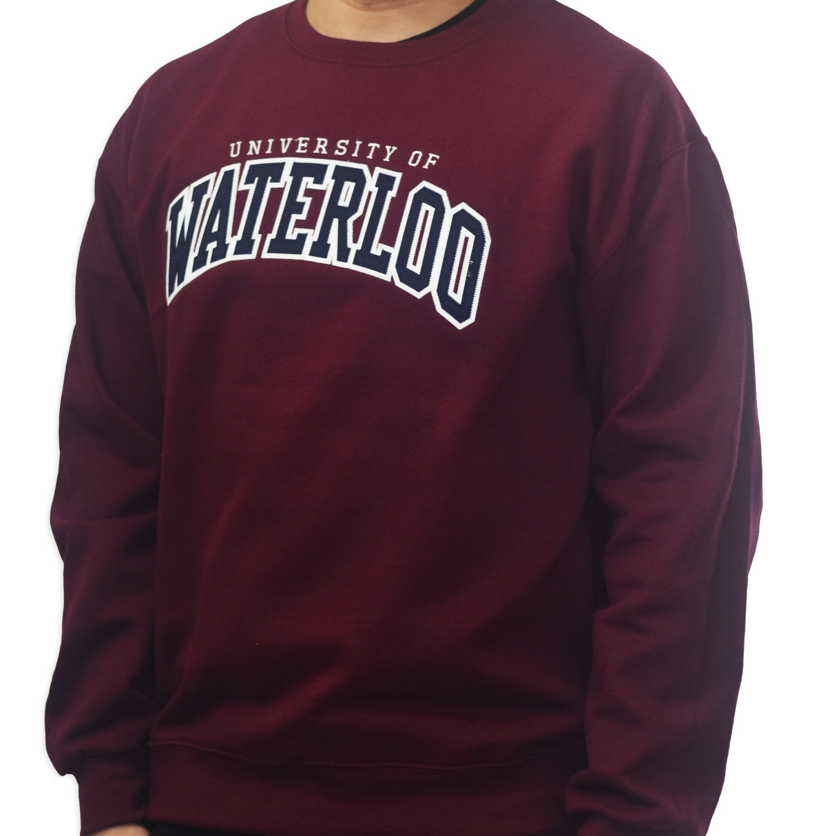 Alternate view of UWaterloo Classic Crewneck Colour: Maroon