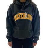 Alternate view of UWaterloo Classic Hoodie Colour: Charcoal