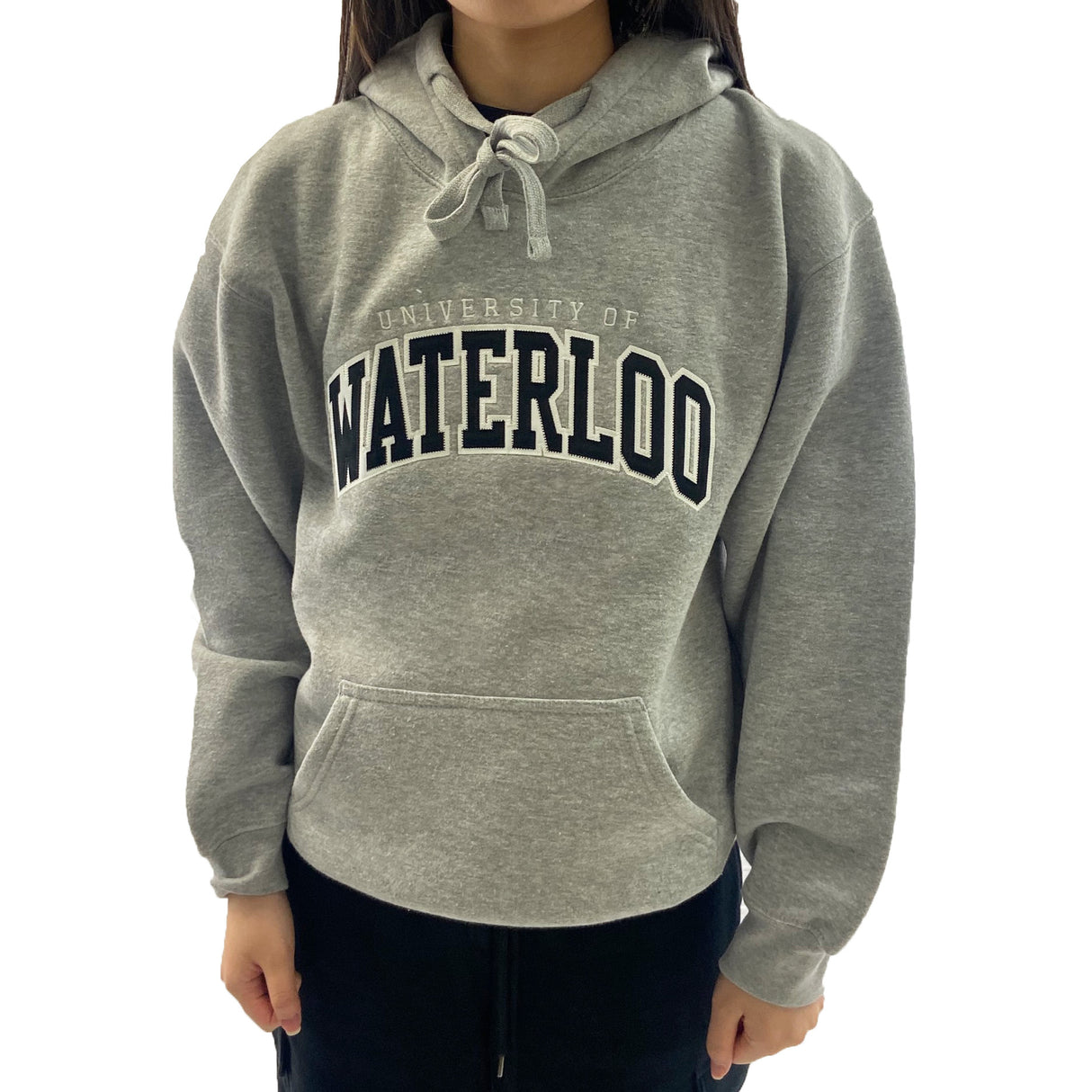 Alternate view of UWaterloo Classic Hoodie Colour: Grey