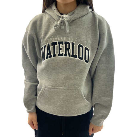 Alternate view of UWaterloo Classic Hoodie Colour: Grey