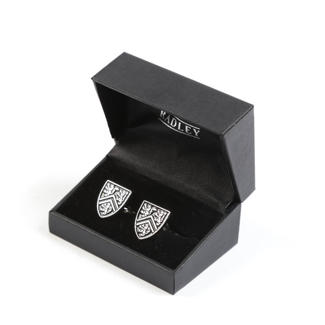 Picture of UWaterloo Cufflinks Shield - Metallic Silver