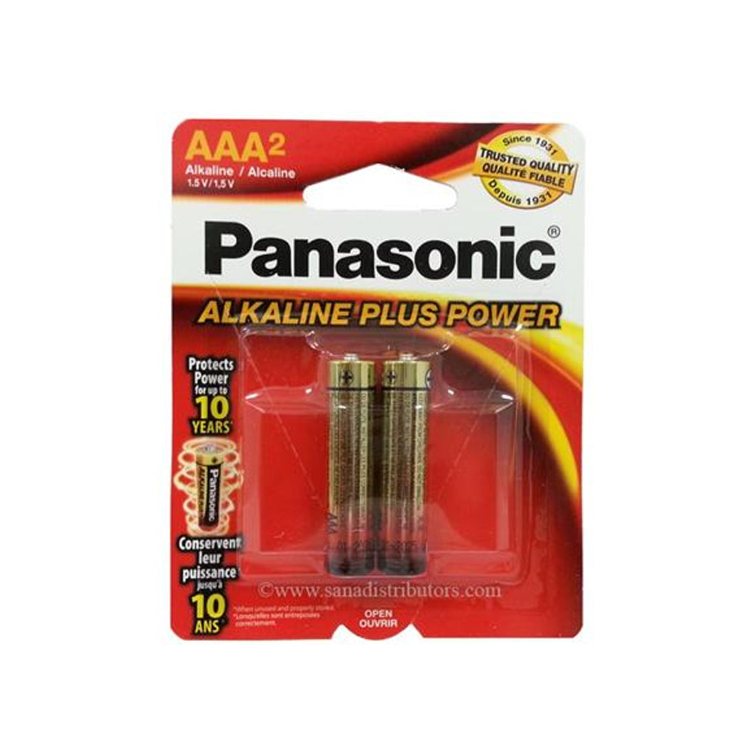 Picture of Panasonic Alkaline Batteries Package: AAA2pack