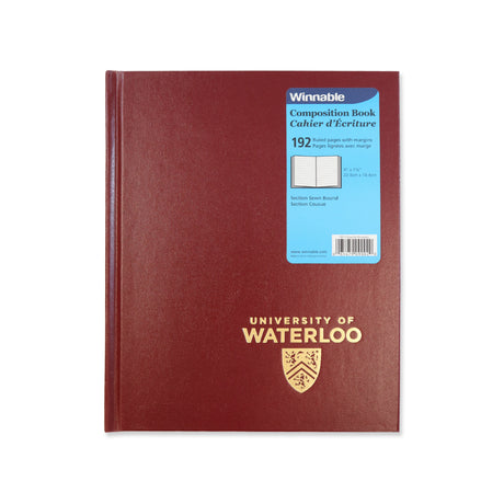 Picture of UWaterloo Composition Book Colour: Dark Red