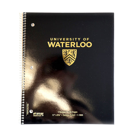 Picture of UWaterloo 1 Subject Notebook Colour: Black