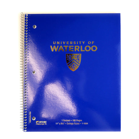 Picture of UWaterloo 1 Subject Notebook - Blue