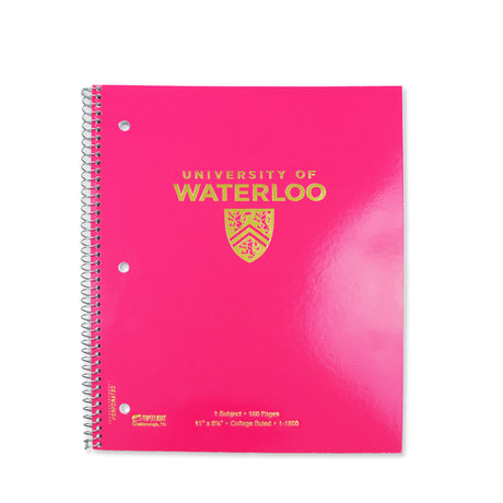 Picture of UWaterloo 1 Subject Notebook Colour: Light Pink