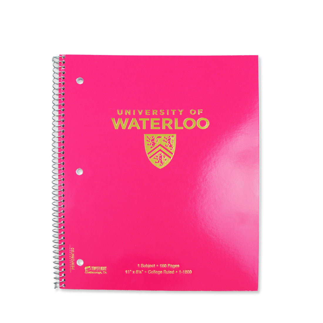Picture of UWaterloo 1 Subject Notebook - LightPink