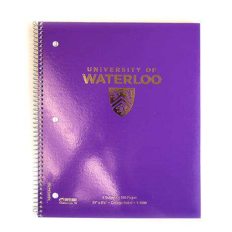 Picture of UWaterloo 1 Subject Notebook Colour: Purple