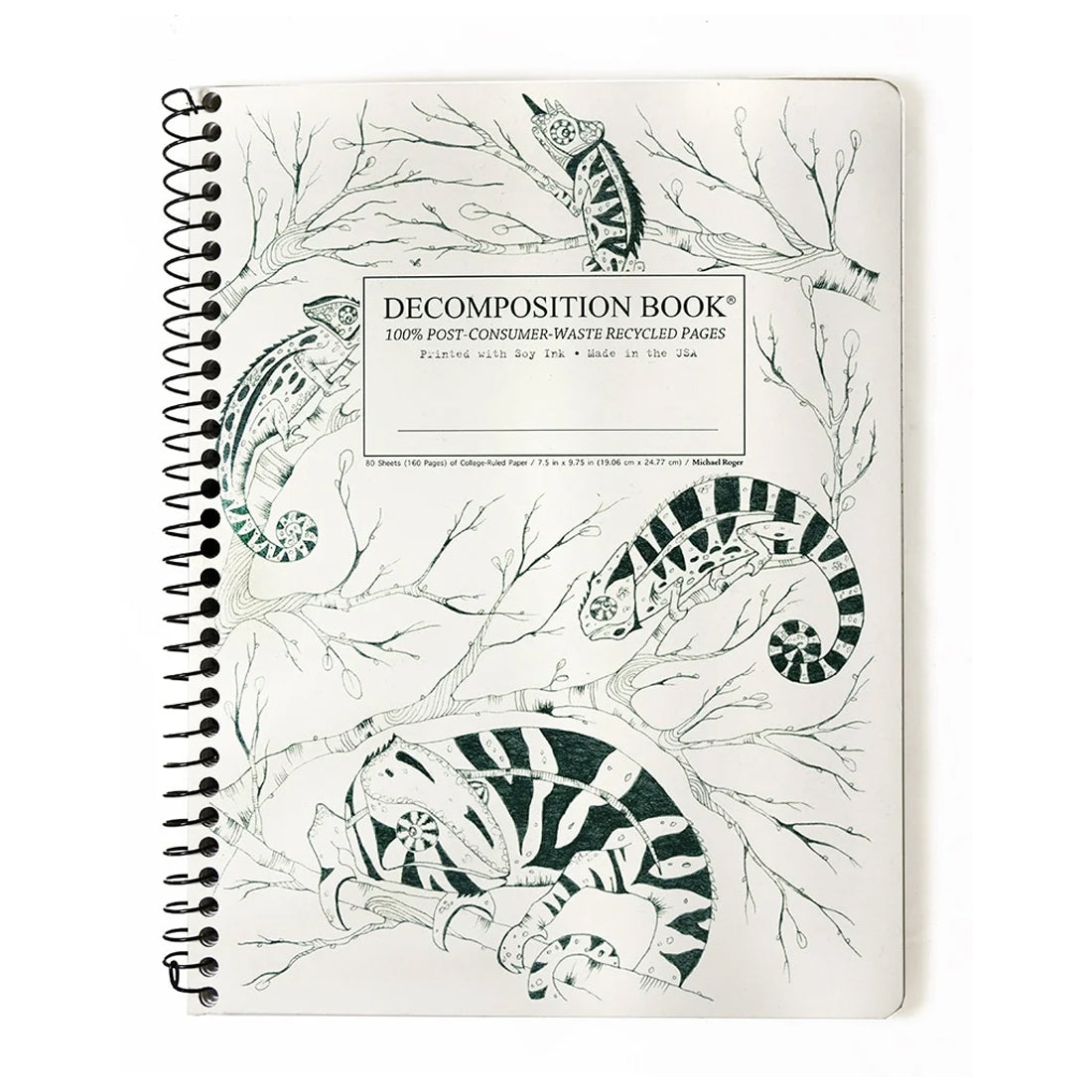 Picture of Decomposition Notebook - Coil - Lined Cover Art: Chameleons