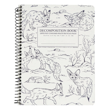 Picture of Decomposition Notebook - Coil - Lined Cover Art: Foxes