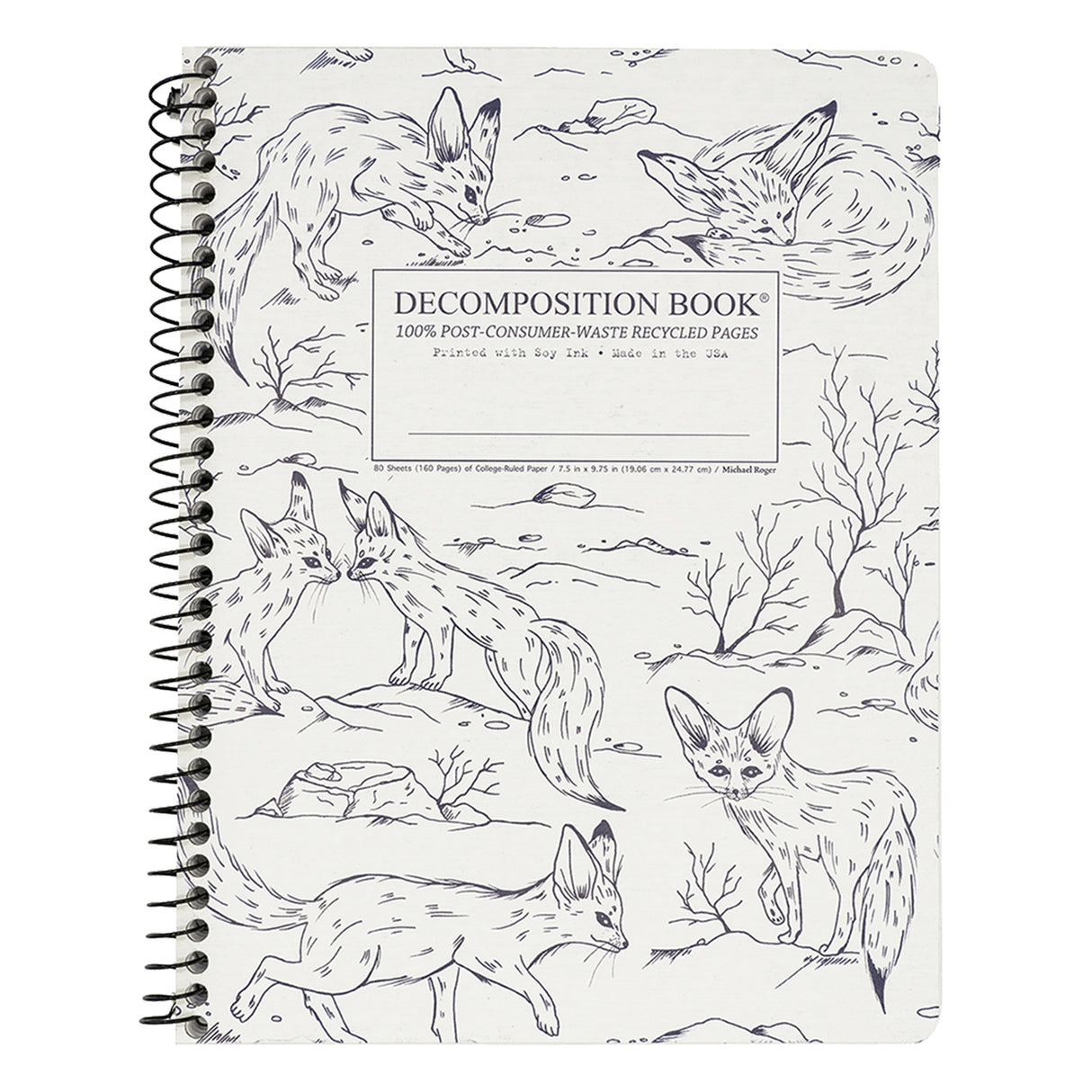 Picture of Decomposition Notebook - Coil - Lined Cover Art: Foxes