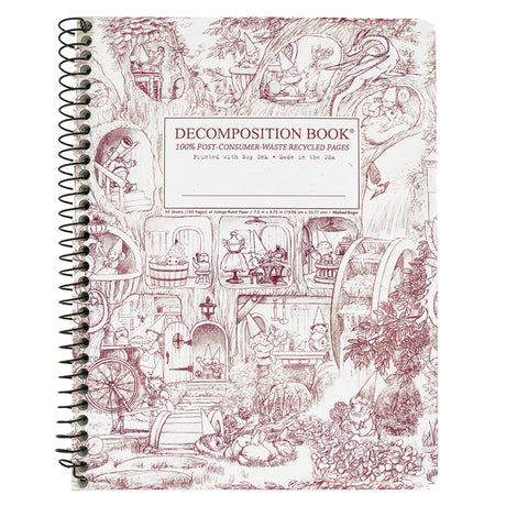 Picture of Decomposition Notebook - Coil - Lined Cover Art: Gnome Home